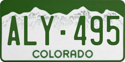 CO license plate ALY495