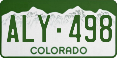 CO license plate ALY498