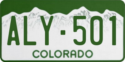 CO license plate ALY501