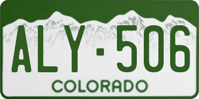 CO license plate ALY506