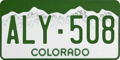 CO license plate ALY508