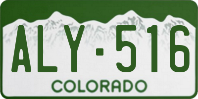 CO license plate ALY516