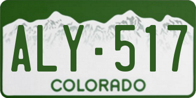 CO license plate ALY517