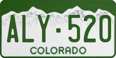 CO license plate ALY520