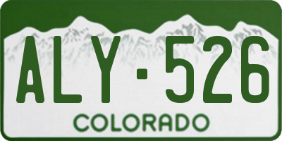 CO license plate ALY526