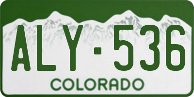 CO license plate ALY536