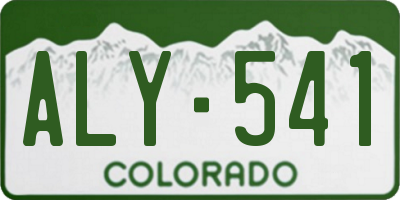 CO license plate ALY541