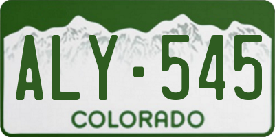 CO license plate ALY545