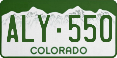 CO license plate ALY550