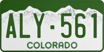 CO license plate ALY561