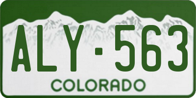 CO license plate ALY563