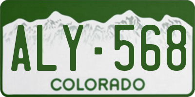 CO license plate ALY568