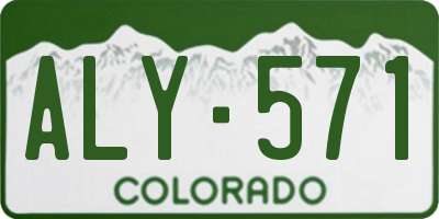CO license plate ALY571