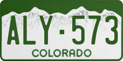 CO license plate ALY573