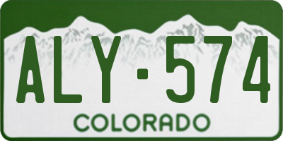 CO license plate ALY574