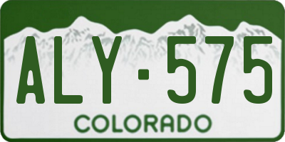 CO license plate ALY575