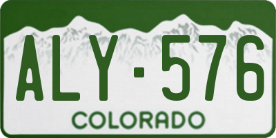 CO license plate ALY576