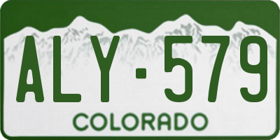 CO license plate ALY579