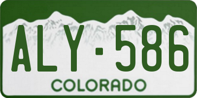 CO license plate ALY586