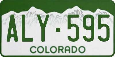 CO license plate ALY595