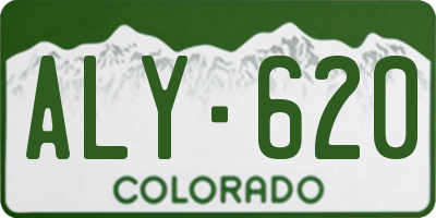 CO license plate ALY620
