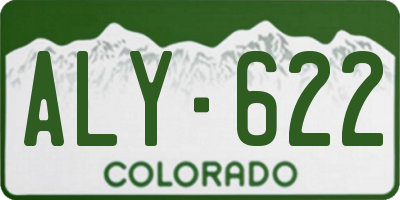 CO license plate ALY622