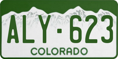 CO license plate ALY623