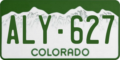 CO license plate ALY627