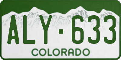CO license plate ALY633