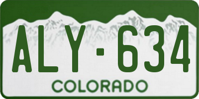 CO license plate ALY634