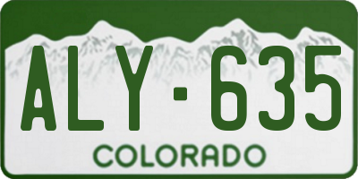 CO license plate ALY635
