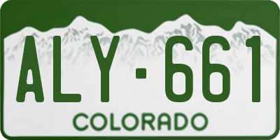 CO license plate ALY661