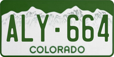 CO license plate ALY664