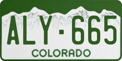 CO license plate ALY665