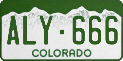CO license plate ALY666