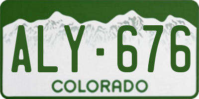 CO license plate ALY676
