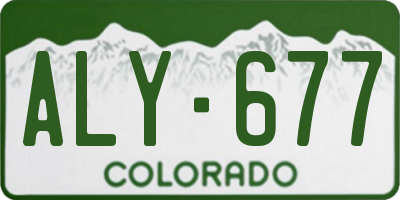 CO license plate ALY677