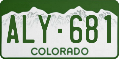 CO license plate ALY681