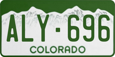 CO license plate ALY696