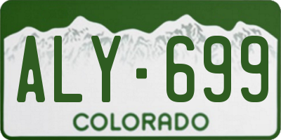 CO license plate ALY699