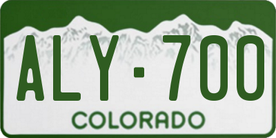 CO license plate ALY700