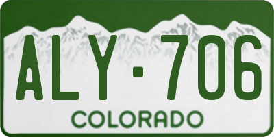 CO license plate ALY706