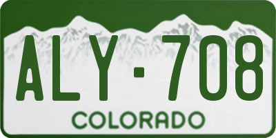 CO license plate ALY708