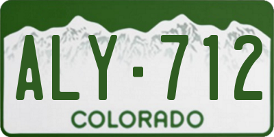 CO license plate ALY712