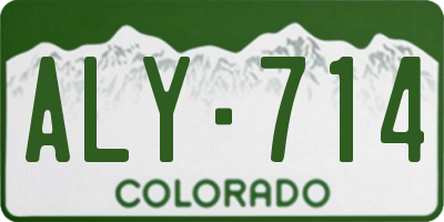 CO license plate ALY714