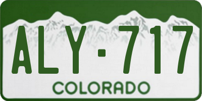 CO license plate ALY717