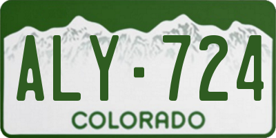 CO license plate ALY724