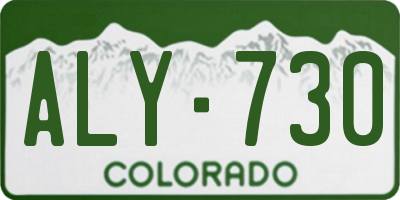 CO license plate ALY730