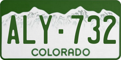 CO license plate ALY732