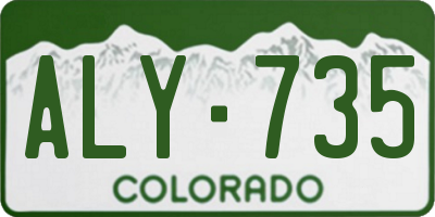 CO license plate ALY735